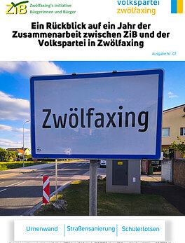 Ein Rückblick auf die einjährige Zusammenarbeit der ZiB und Volkspartei in Zwölfaxing.